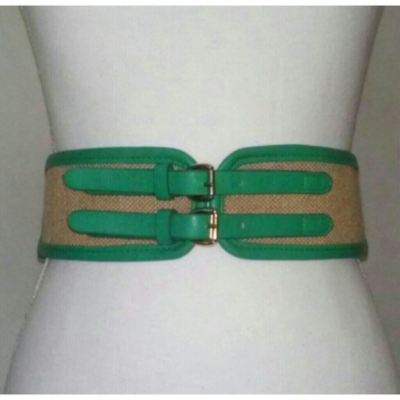 Green & Beige Waist Belt - Picture 2 of 3